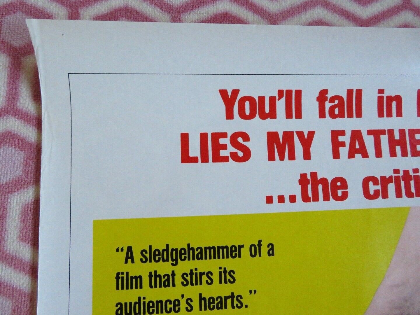 LIES MY FATHER TOLD ME US ONE SHEET ROLLED POSTER YOSSI YADIN 1975 Movie posters