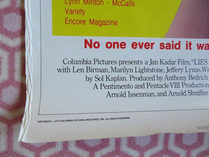 LIES MY FATHER TOLD ME US ONE SHEET ROLLED POSTER YOSSI YADIN 1975 Movie posters