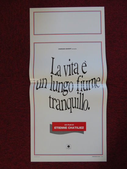 LIFE IS A LONG QUIET RIVER ITALIAN LOCANDINA (27.5"x13") POSTER B. MAGIMEL 1988 Rendezvous Cinema Movie posters