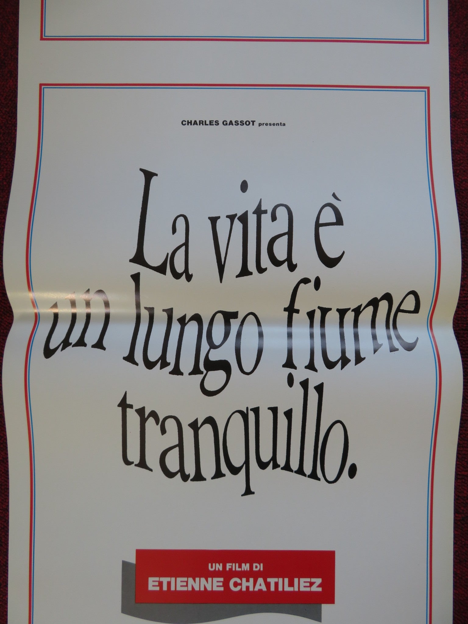 LIFE IS A LONG QUIET RIVER ITALIAN LOCANDINA (27.5"x13") POSTER B. MAGIMEL 1988 Rendezvous Cinema Movie posters