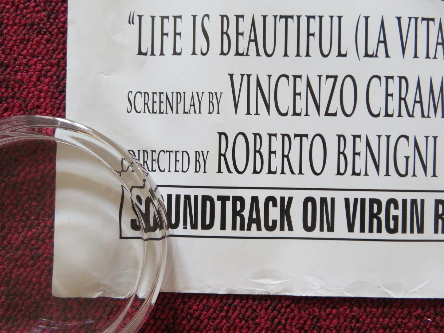 LIFE IS BEAUTIFUL UK QUAD ROLLED POSTER ROBERTO BENIGNI NICOLETTA BRASCHI 1997 Rendezvous Cinema Movie posters