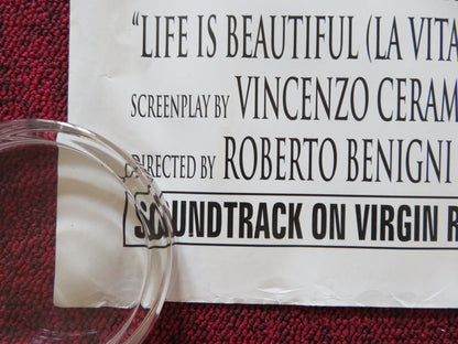 LIFE IS BEAUTIFUL UK QUAD ROLLED POSTER ROBERTO BENIGNI NICOLETTA BRASCHI 1997 Rendezvous Cinema Movie posters