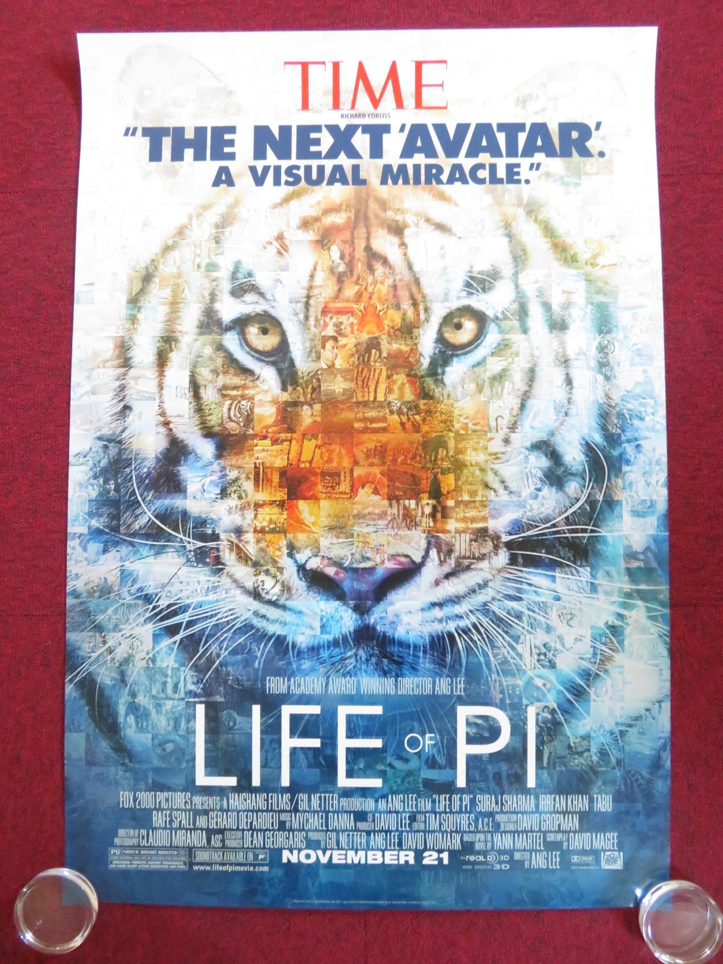 LIFE OF PI - VERSION B INTERNATIONAL ONE SHEET ROLLED POSTER IRRFAN KHAN 2012 Rendezvous Cinema Movie posters