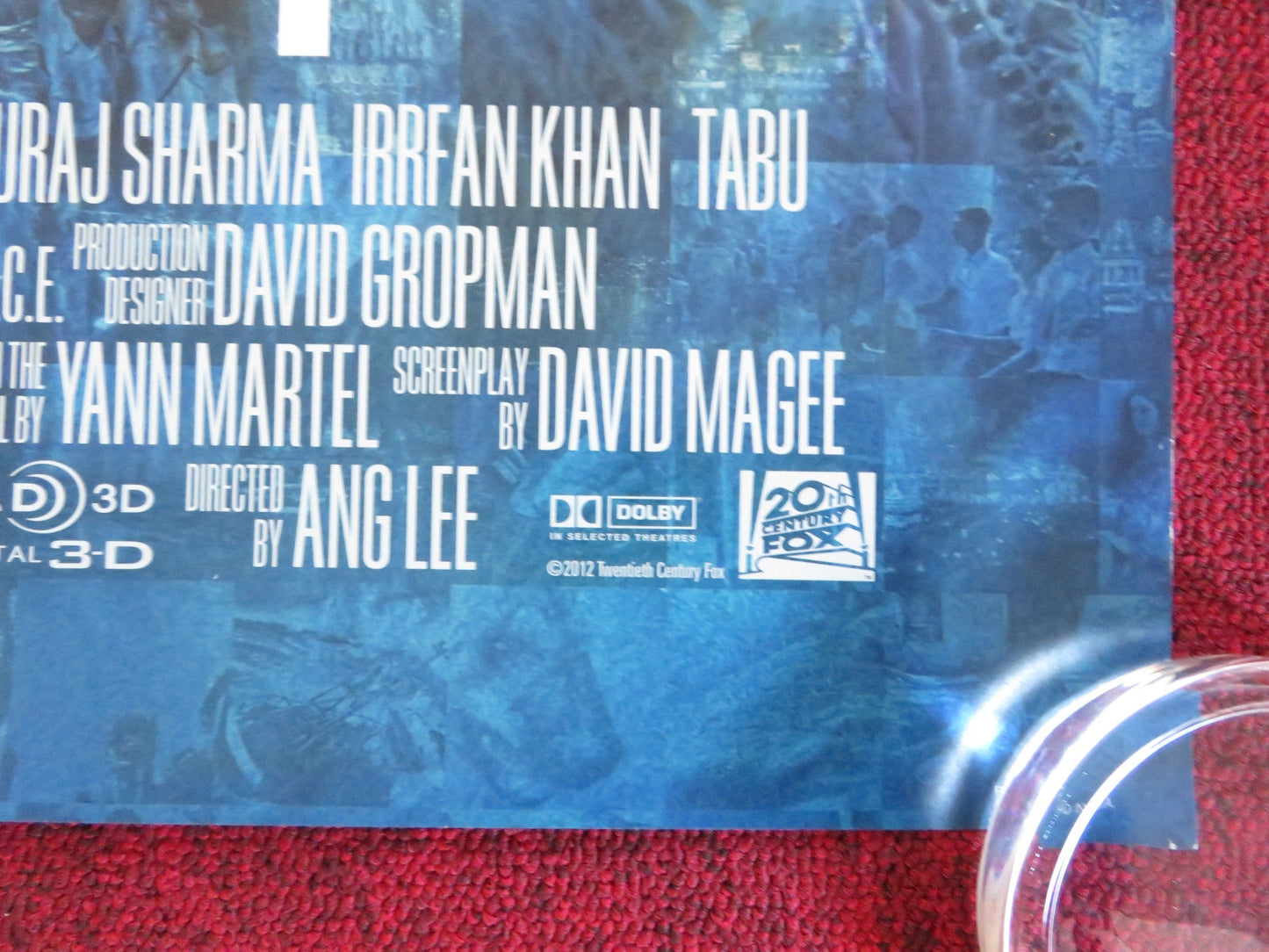 LIFE OF PI - VERSION B INTERNATIONAL ONE SHEET ROLLED POSTER IRRFAN KHAN 2012 Rendezvous Cinema Movie posters