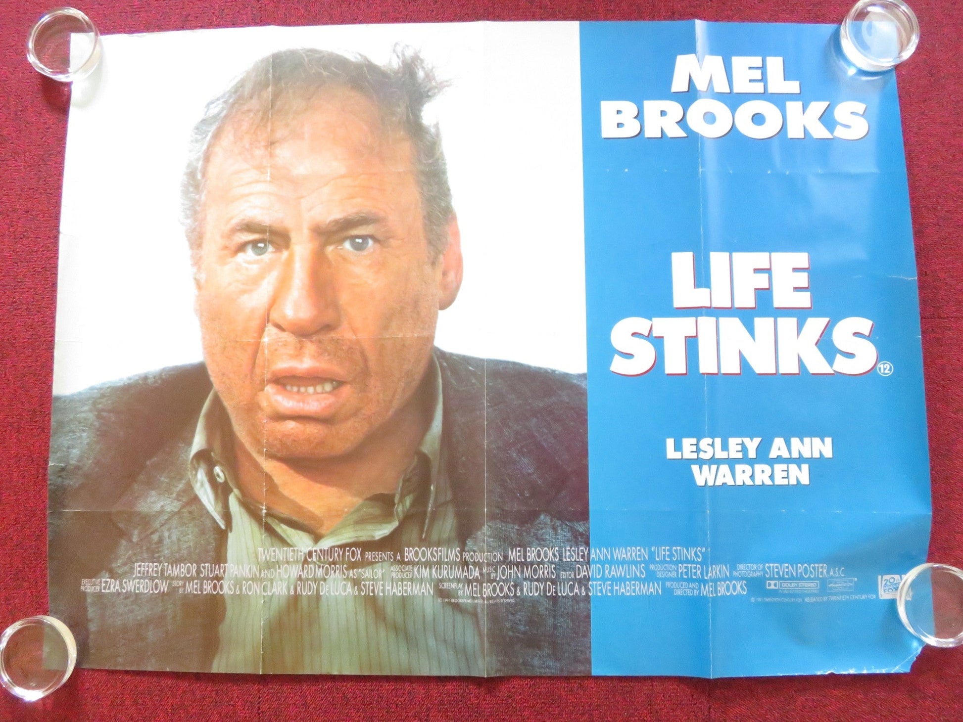 LIFE STINKS UK QUAD (30"x 40") ROLLED POSTER MEL BROOKS 1991 Rendezvous Cinema Movie posters