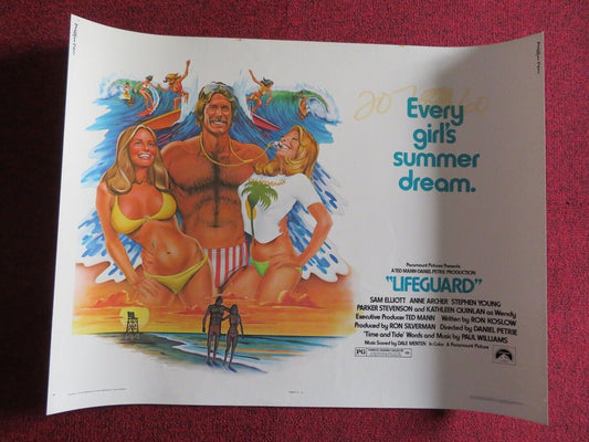LIFEGUARD US HALF SHEET (22"x 28") POSTER SAM ELLIOTT ANNE ARCHER 1976 Rendezvous Cinema Movie posters