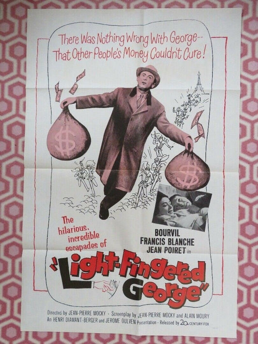 LIGHT FINGERED GEORGE / HEAVEN SENT GEORGE US ONE SHEET POSTER 1963 - Rendezvous Cinema
