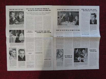 LIGHT IN THE PIAZZA UNCUT METRO GOLDWYN MAYER FOLDED PRESS BOOK BRAZZI 1962 Rendezvous Cinema Movie posters