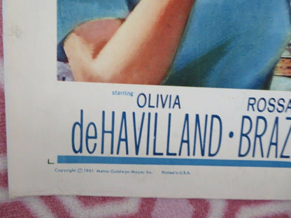 LIGHT IN THE PIAZZA US HALF SHEET (22"x 28") POSTER OLIVIA DE HAVILLAND 1962 Movie posters