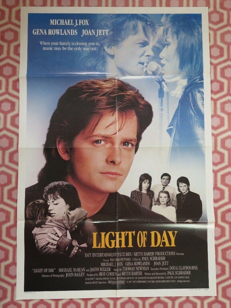 LIGHT OF DAY FOLDED US ONE SHEET POSTER MICHAEL J.FOX JOAN JETT 1987 Movie posters