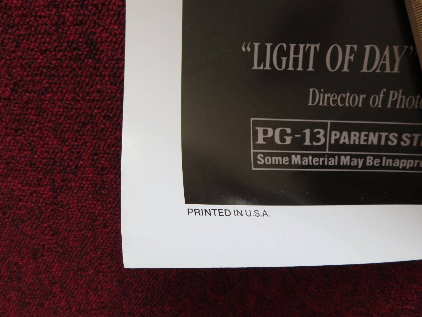 LIGHT OF DAY US ONE SHEET ROLLED POSTER MICHAEL J.FOX JOAN JETT 1987 Movie posters