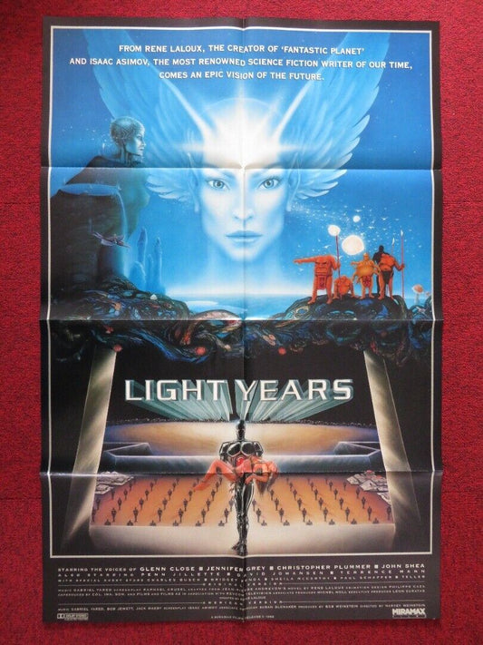 LIGHT YEARS / Gandahar FOLDED US ONE SHEET POSTER GLENN CLOSE 1988 Movie posters