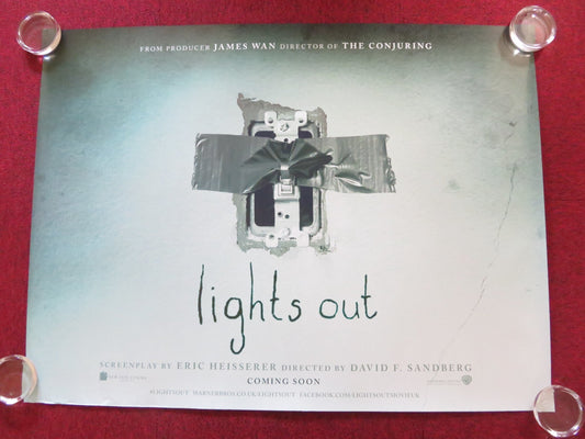 LIGHTS OUT UK QUAD (30"x 40") ROLLED POSTER TERESA PALMER GABRIEL BATEMAN 2016 Rendezvous Cinema Movie posters