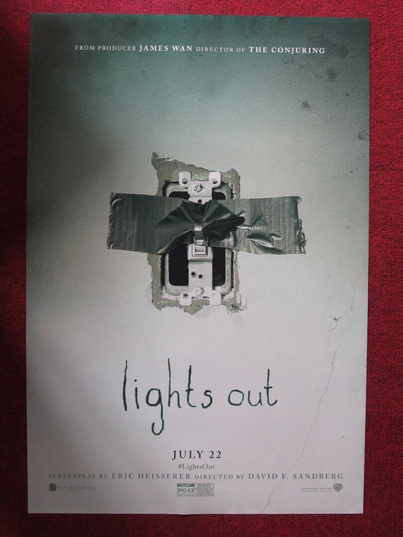 LIGHTS OUT US ONE SHEET ROLLED POSTER DAVID F.SANDBERG 2016 Movie posters