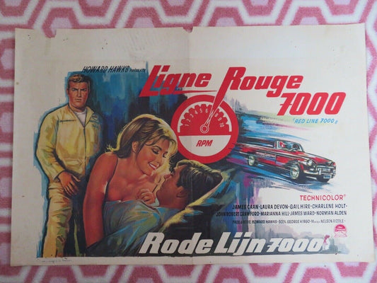 LIGNE ROUGE 7000/ RED LINE 7000 BELGIUM (14"x 21") POSTER JAMES CAAN 1965 - Rendezvous Cinema