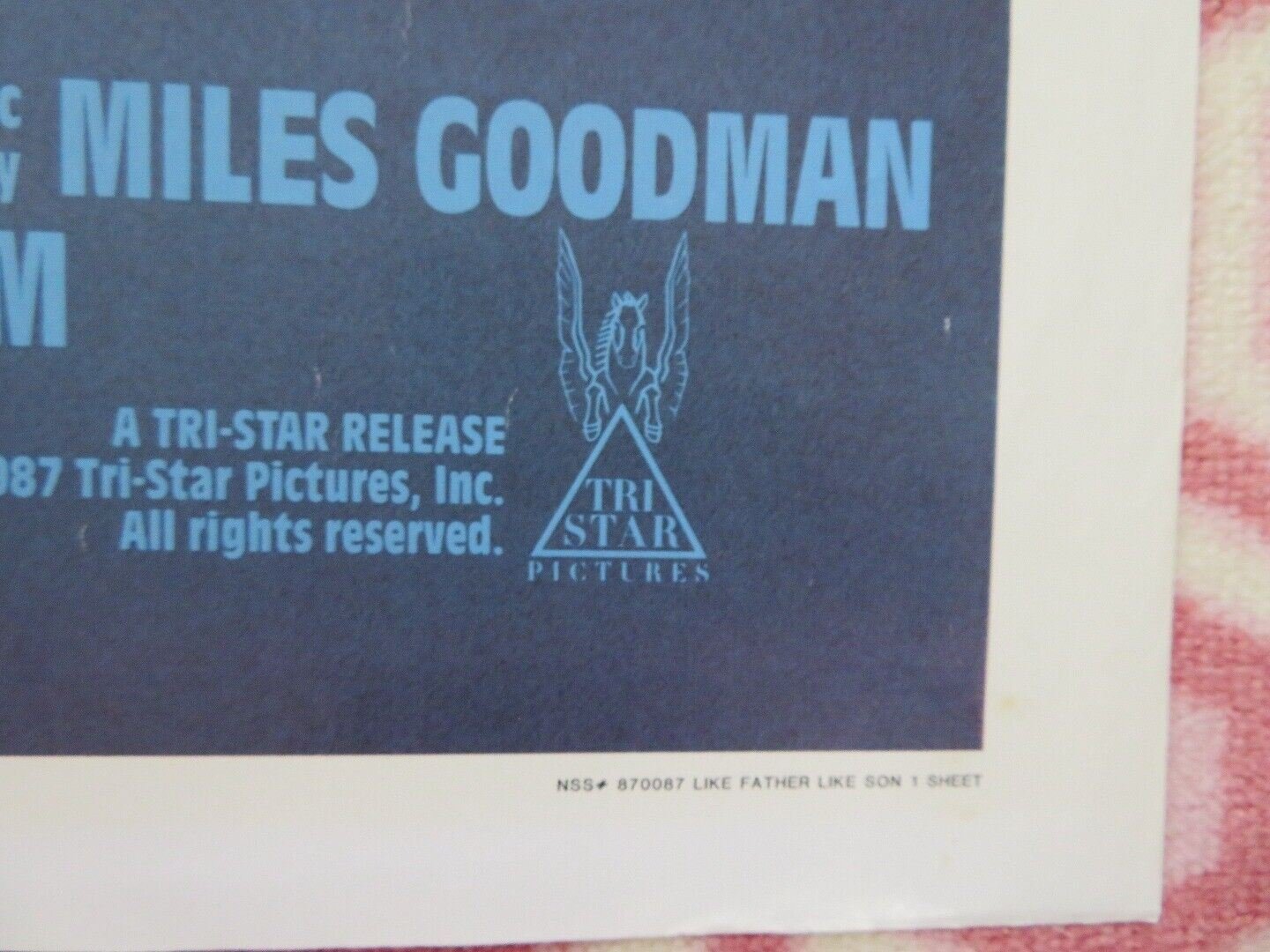 LIKE FATHER LIKE SON FOLDED US ONE SHEET POSTER DUDLEY MOORE KIRK CAMERON 1987 Movie posters