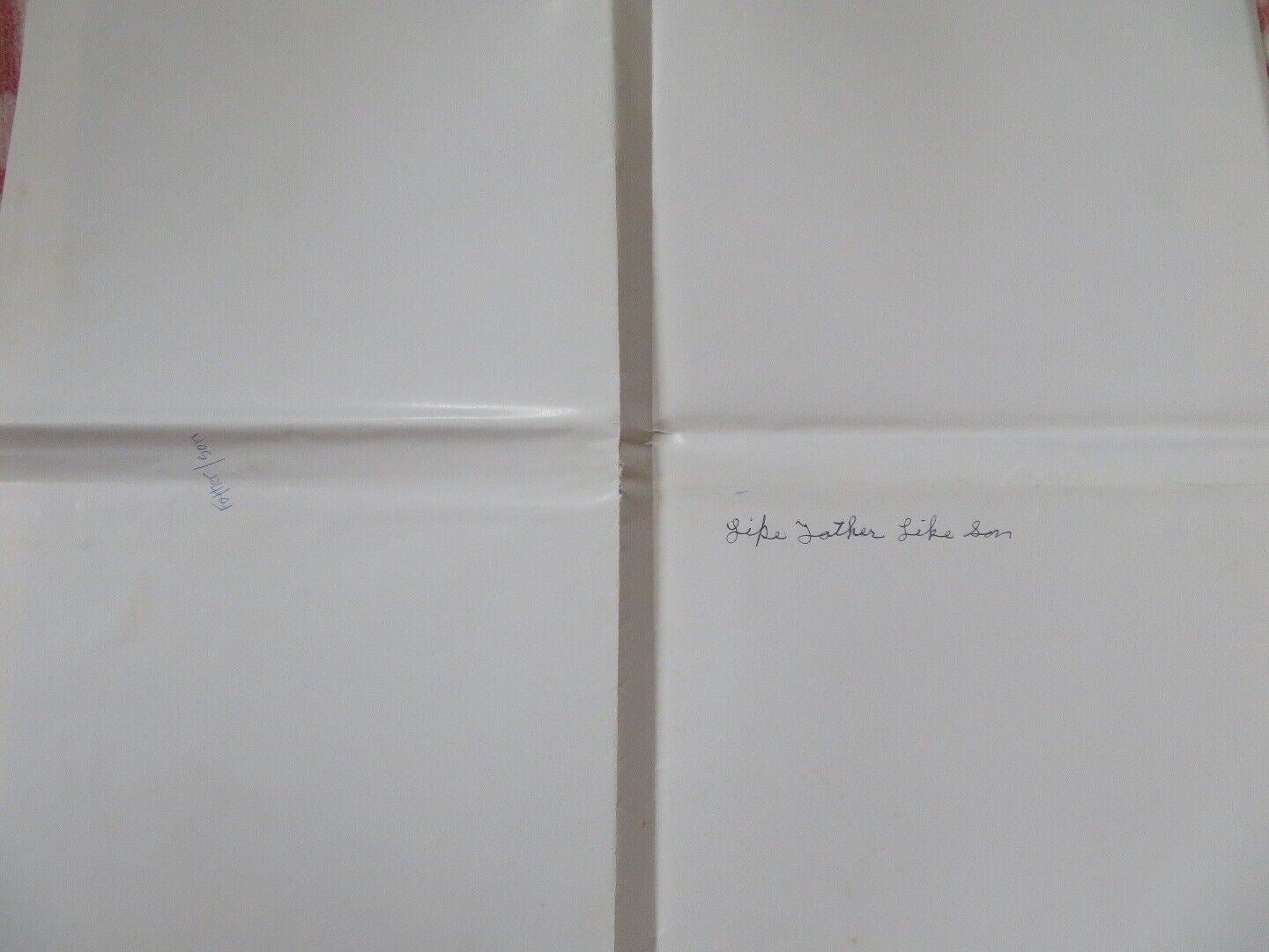 LIKE FATHER LIKE SON FOLDED US ONE SHEET POSTER DUDLEY MOORE KIRK CAMERON 1987 Movie posters