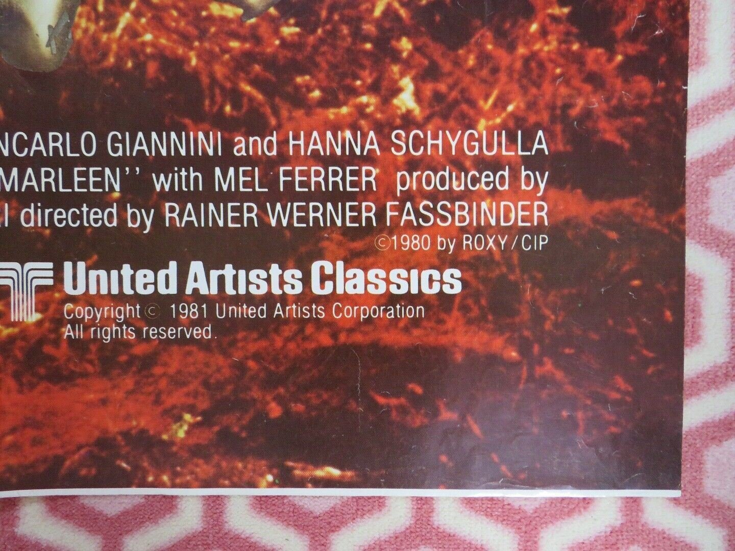 LILI MARLEEN FOLDED US ONE SHEET POSTER RAINER WERNER FASSBINDER 1981 Movie posters