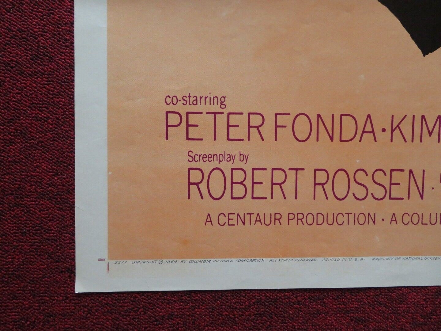 LILITH FOLDED US ONE SHEET POSTER WARREN BEATTY JEAN SEBERG 1964 Movie posters