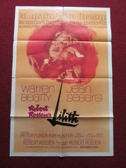 LILITH FOLDED US ONE SHEET POSTER WARREN BEATTY JEAN SEBERG 1964 Movie posters