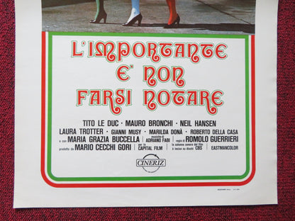 L'IMPORTANTE E' NON FARSI NOTARE ITALIAN LOCANDINA POSTER TITO LE DUC 1979 Rendezvous Cinema Movie posters