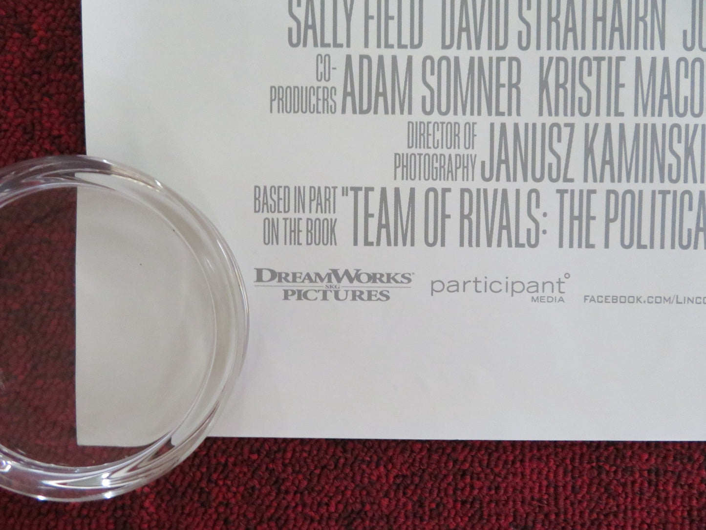 LINCOLN UK QUAD (30"x 40") ROLLED POSTER SPIELBERG DANIEL DAY - LEWIS 2012 Rendezvous Cinema Movie posters