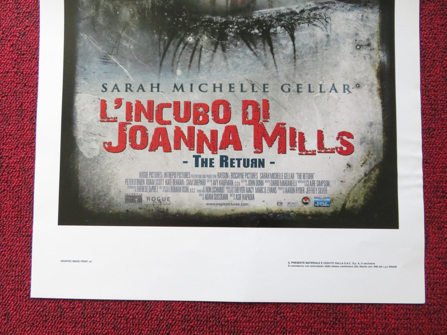L'INCUBO DI JOANNA MILLS / THE RETURN ITALIAN LOCANDINA POSTER 2005 Rendezvous Cinema Movie posters