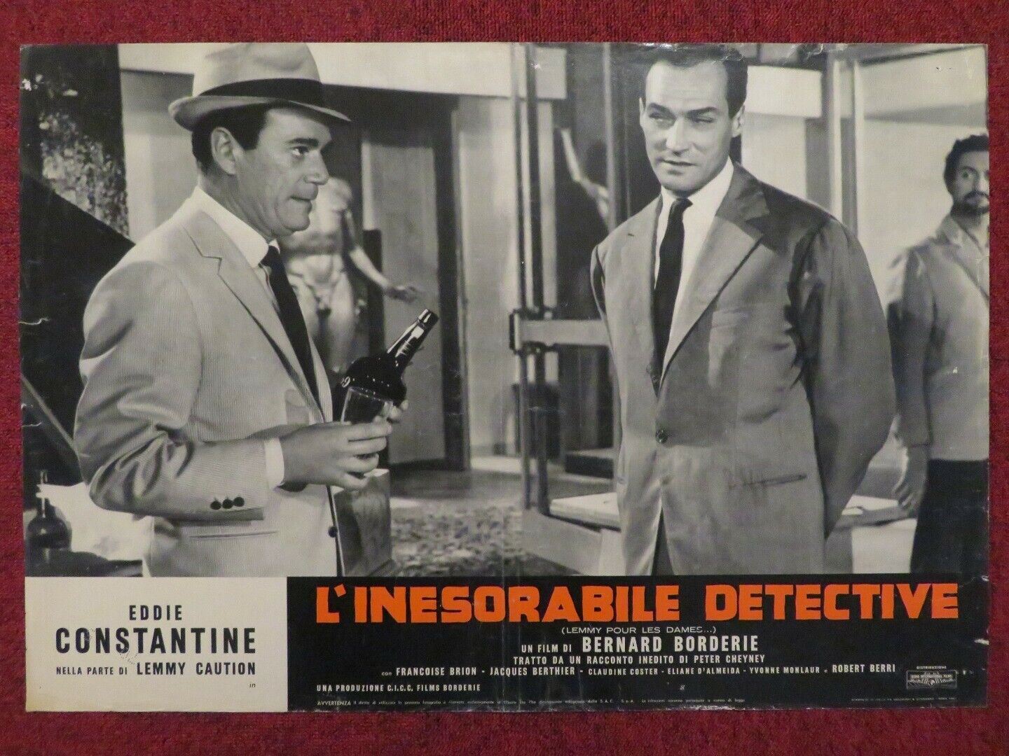 L'INESORABILE DETECTIVE / LADIES MAN ITALIAN FOTOBUSTA POSTER EDDIE CONSTANTINE Movie posters