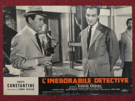 L'INESORABILE DETECTIVE / LADIES MAN ITALIAN FOTOBUSTA POSTER EDDIE CONSTANTINE Movie posters