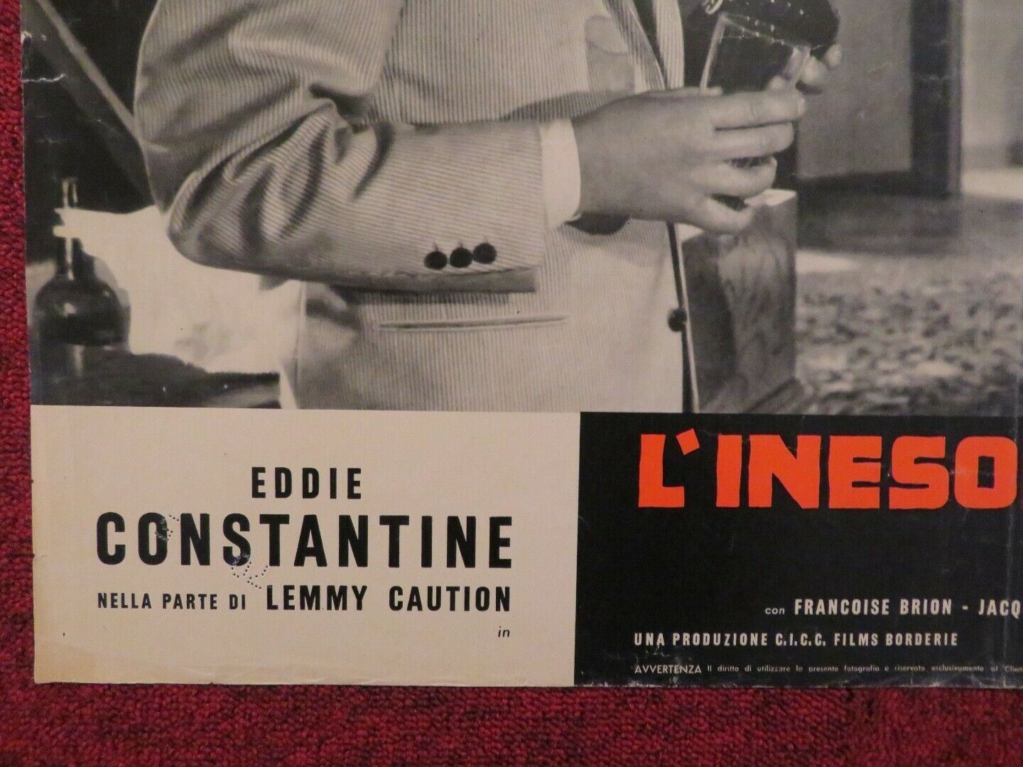 L'INESORABILE DETECTIVE / LADIES MAN ITALIAN FOTOBUSTA POSTER EDDIE CONSTANTINE Movie posters
