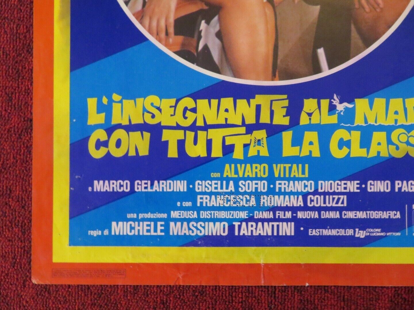 L'INSEGNANTE AL MARE CON TUTTA LA CLASSE ITALIAN FOTOBUSTA POSTER LINO BANFI Movie posters