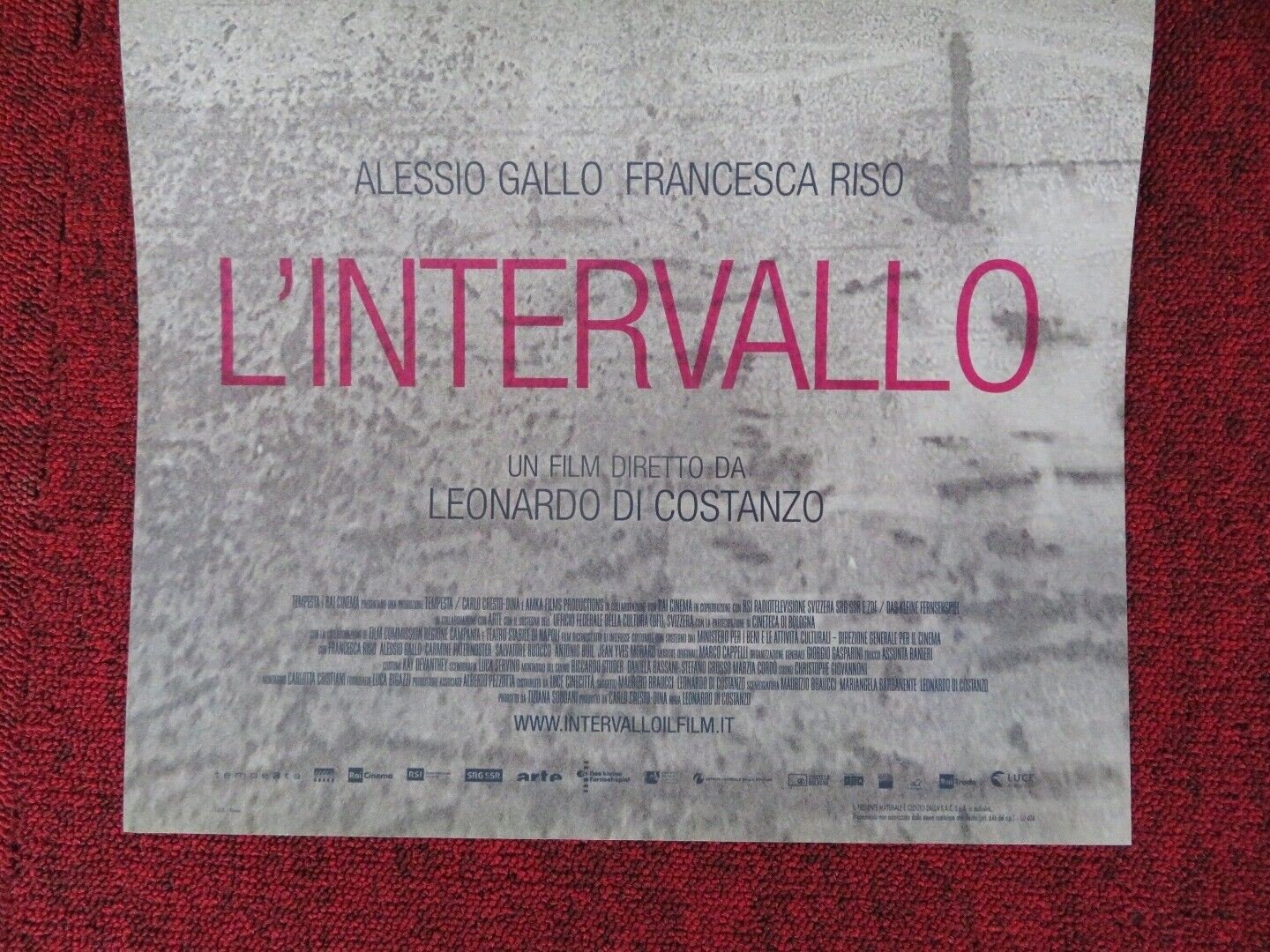 L'INTERVALLO / the interval ITALIAN LOCANDINA (26.5"x12.5") POSTER S RUOCC 2012 - Rendezvous Cinema