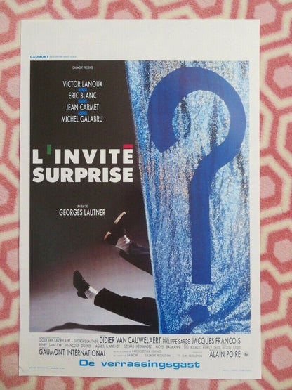 L'INVITE SURPRISE BELGIUM (21"x14") POSTER VICTOR LANOUX ERIC BLANC 1989 Movie posters