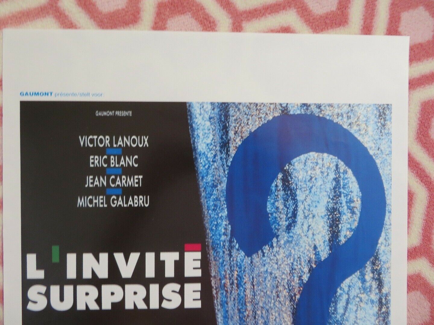 L'INVITE SURPRISE BELGIUM (21"x14") POSTER VICTOR LANOUX ERIC BLANC 1989 Movie posters