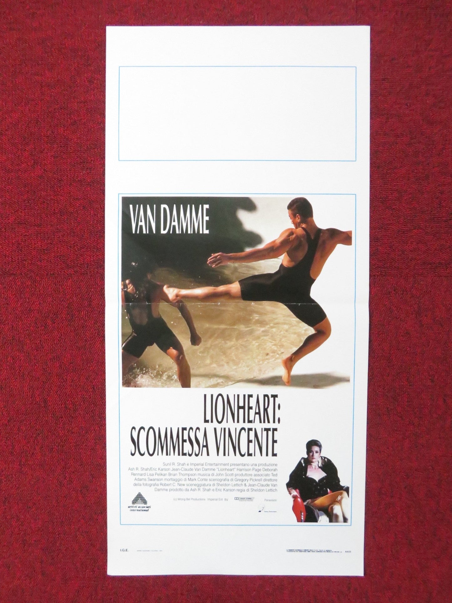 LIONHEART ITALIAN LOCANDINA POSTER JEAN - CLAUDE VAN DAMME HARRISON PAGE 1990 Rendezvous Cinema Movie posters