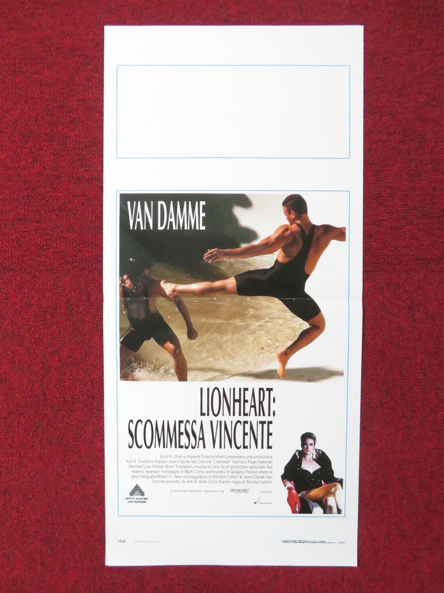 LIONHEART ITALIAN LOCANDINA POSTER JEAN - CLAUDE VAN DAMME HARRISON PAGE 1990 Rendezvous Cinema Movie posters