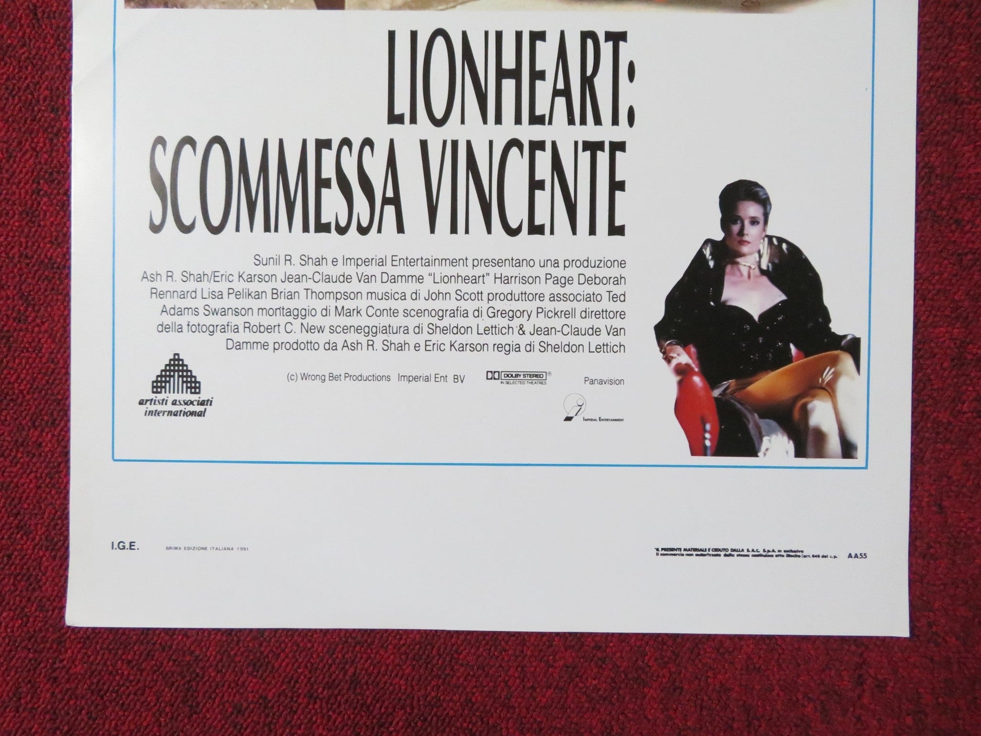 LIONHEART ITALIAN LOCANDINA POSTER JEAN - CLAUDE VAN DAMME HARRISON PAGE 1990 Rendezvous Cinema Movie posters