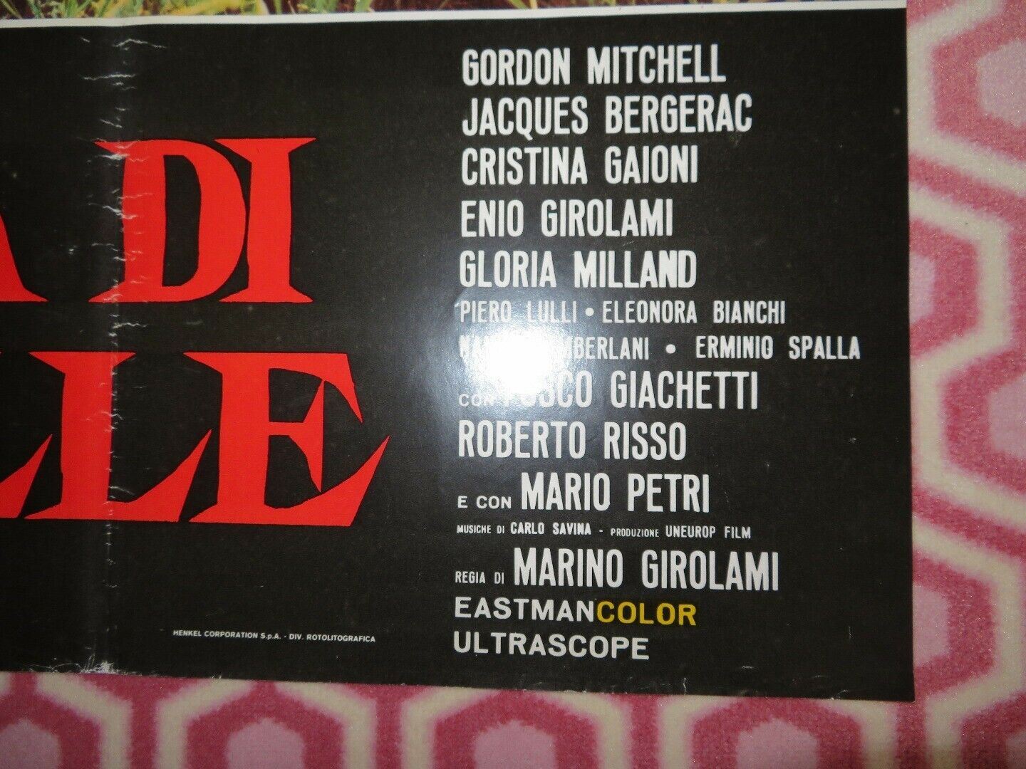 L'IRA DI ACHILLE Fury of Achilles ITALIAN FOGLIO POSTER GORDON MITCHELL 1962 - Rendezvous Cinema