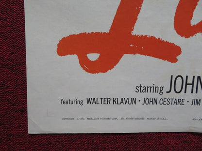 LISETTE / FALL GIRL FOLDED US ONE SHEET POSTER JOHN AGAR GRETA CHI 1961 Movie posters