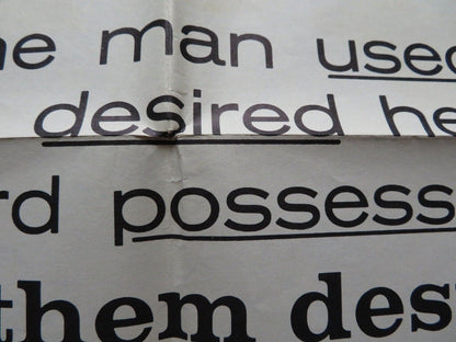 LISETTE / FALL GIRL FOLDED US ONE SHEET POSTER JOHN AGAR GRETA CHI 1961 Movie posters