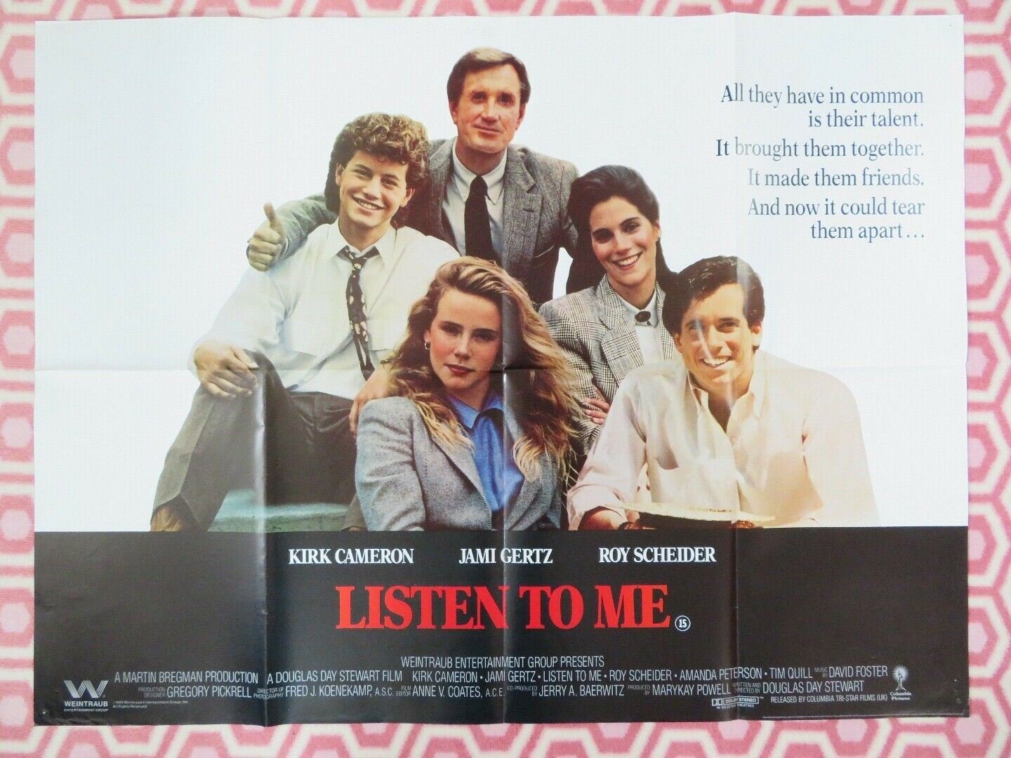 LISTEN TO ME BRITISH QUAD (30"x40") POSTER KIRK CAMERON JAMI GERTZ ROY SCHEIDER - Rendezvous Cinema