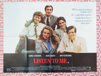LISTEN TO ME BRITISH QUAD (30"x40") POSTER KIRK CAMERON JAMI GERTZ ROY SCHEIDER - Rendezvous Cinema