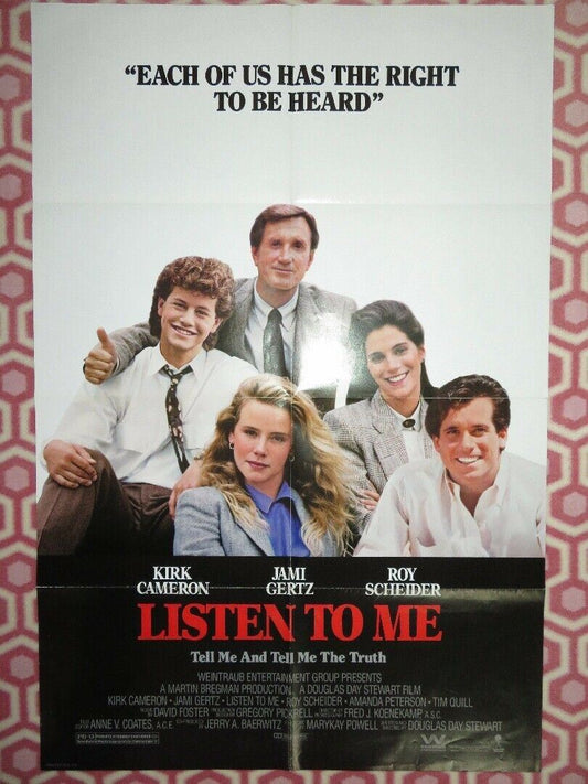 LISTEN TO ME ONE SHEET POSTER KIRK CAMERON JAMI GERTZ ROY SCHEIDER Movie posters