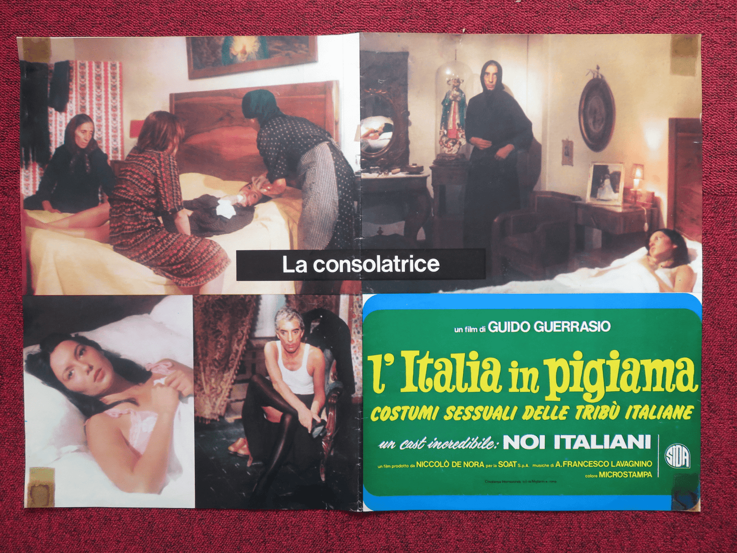 L'ITALIA IN PIGIAMA ITALIAN FOTOBUSTA POSTER GUIDO GUERRASIO 1977 Rendezvous Cinema Movie posters