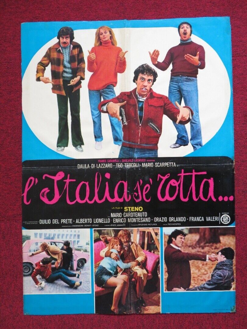 L'ITALIA S'E ROTTA - b ITALIAN FOGLIO ROLLED POSTER DALILA DI LAZZARO TEO TEOCOLI Movie posters
