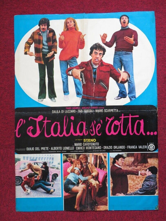 L'ITALIA S'E ROTTA - b ITALIAN FOGLIO ROLLED POSTER DALILA DI LAZZARO TEO TEOCOLI Movie posters