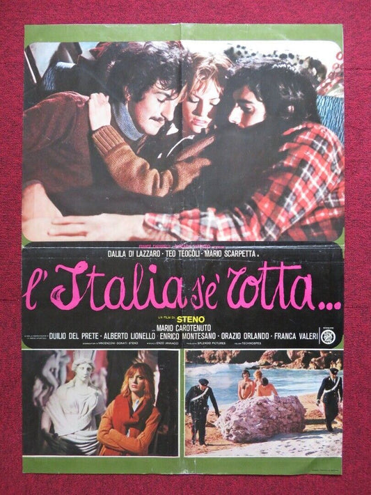 L'ITALIA S'E ROTTA ITALIAN FOGLIO ROLLED POSTER DALILA DI LAZZARO TEO TEOCOLI Movie posters