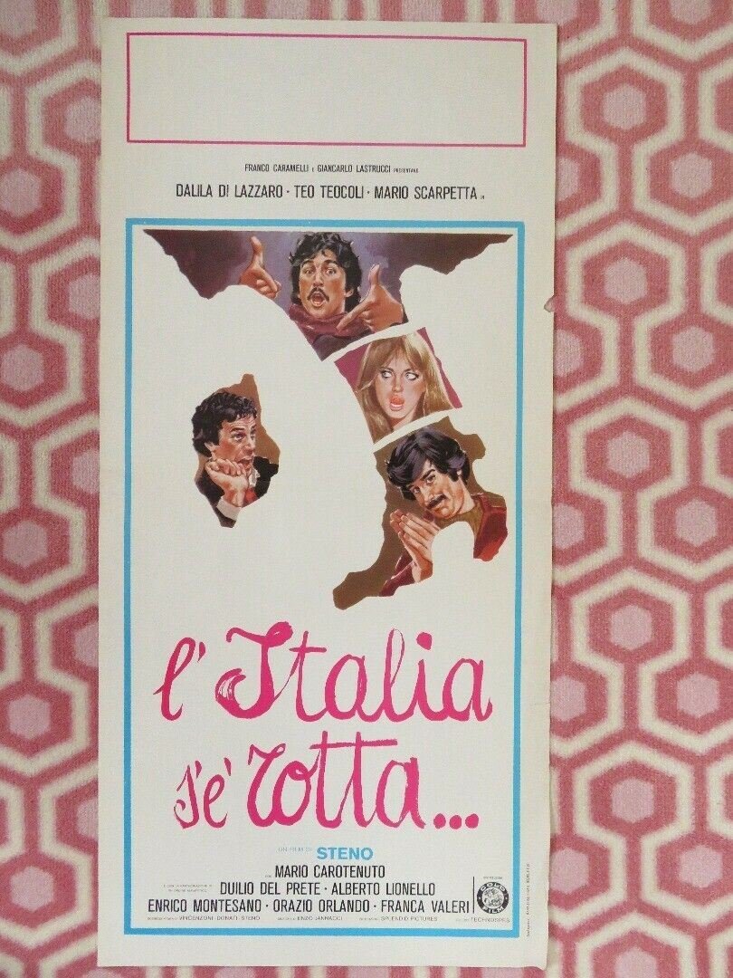 L'ITALIA S'E ROTTA ITALIAN LOCANDINA (27.5"x 13") POSTER DALILA DI LAZZARO 1976 Movie posters