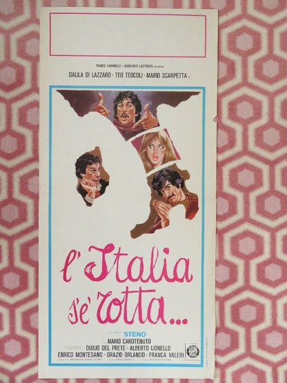 L'ITALIA S'E ROTTA ITALIAN LOCANDINA (27.5"x 13") POSTER DALILA DI LAZZARO 1976 Movie posters