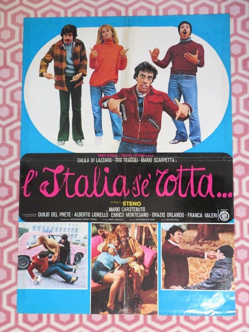 L'ITALIA S'E ROTTA.. Italy is Broken - A ITALIAN FOGLIO POSTER DALILA DI LAZZARO Movie posters